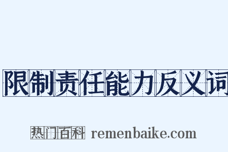 限制责任能力反义词是什么意思的图片